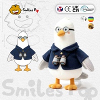 Boneka Burung Camar Navy Outfit Watcher, Bahan Aman Non-Toksik, Disetujui CE UKCA, Mainan Maskot yang Dapat Disesuaikan untuk Hadiah Tepi Laut