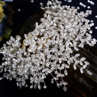 Vente flash - Diadème de princesse en argent, bandeau de mariée, couronne florale, couronne en cristal et strass, accessoire de tête pour femmes