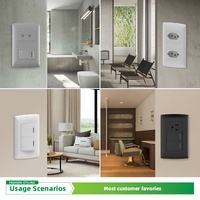 Prise Électrique Standard IGOTO America 2 3 Gangs 2 Voies, Interrupteurs et Prises Murales en Acier Inoxydable