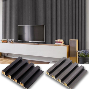 Dekorasi Kantor Rumahan pvc serat bambu interior 3d, papan dinding plastik dekorasi lingkungan serat kayu - Product Image 3