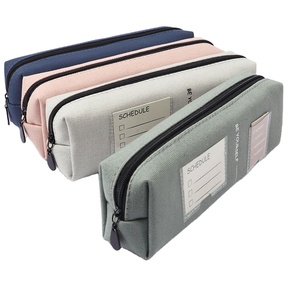 Foska Công Suất Lớn Sáng Tạo Màu Sắc Vải Bút Túi Bền Dây Kéo Đóng Cửa Xách Tay Sinh Viên Bút Chì Trường Hợp Thực Tế Và Phong Cách - Product Image 1