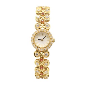 Reloj de Cuarzo de Lujo Personalizado al por Mayor para Mujer, de Latón, con Cristal, Ligero, con Puntero, Resistente al Agua 3BAR, con Cadena de Diamantes Brogue - Product Image 1