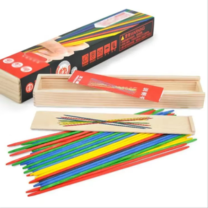 Juego de palos de recogida, Mikado de bambú y juego de dominó, juguetes educativos para niños, juegos de fiesta al aire libre - Product Image 4