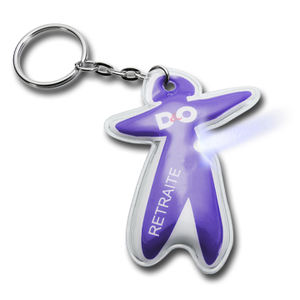 Porte-clés en plastique avec lampe torche, étiquettes personnalisées pour clés, mini LED promotionnelles - Product Image 1