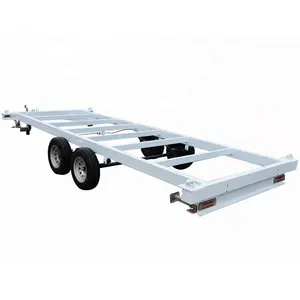 high quality 2 axle 20ft 40ft 45ft truck trailer flatbed 3 axles gooseneck flat bed semi trailer for sale