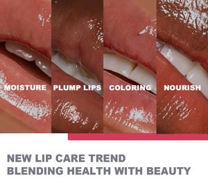 <span class=keywords><strong>Brillo</strong></span> de labios orgánico, bálsamo de mantequilla, péptido, tinte de labios y <span class=keywords><strong>efecto</strong></span> de <span class=keywords><strong>volumen</strong></span> instantáneo, 24h de hidratación, <span class=keywords><strong>brillo</strong></span>, bálsamo <span class=keywords><strong>labial</strong></span> teñido - Product Image 4