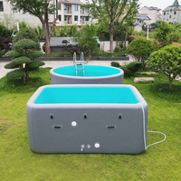 Piscine gonflable haut de gamme personnalisée en DWF Drop Stitch, baignoire spacieuse pour fêtes de luxe en plein air, jardin et bains froids hivernaux