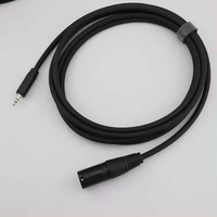 Câble audio XLR mâle jack stéréo DC3.5mm haut de gamme vers XLR pour micro, faible bruit, gaine noire, longueur 5m, application haut-parleur
