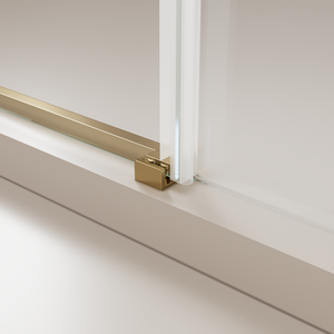 Porta <span class=keywords><strong>Doccia</strong></span> in Vetro Temperato con Telaio in Acciaio Inox Dorato Senza Cornice Set di Cerniere Scorrevoli per Bagno Hotel Produzione di Fabbrica - Product Image 5