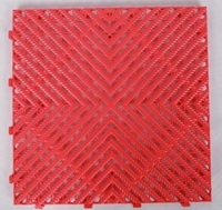 PP Kunststoff-Vinyl-Bodenbelag Garagenbodenfliesen Klicksystem Kratzfest Verbundgitter 18mm Dick 380g Strukturierte Oberfläche 5+