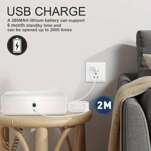Caja Fuerte Inteligente con Huella Dactilar, Desbloqueo con un Toque, Puerto de Carga USB, para Guardar Joyas, Dinero y Medicamentos en Casa de Forma Segura - Product Image 6