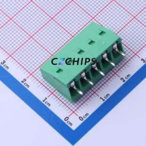 MX128-5.0-05P-GN01-Cu-Y-A Screw Terminal Block Through hole Component (THT),P=5mm Connector 1x5P 5mm Green Through Hole - Product Image 1