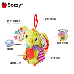 Sozzy Móvil Musical para Cuna de Bebé con Sonajero y Diseño de Animales, Juguete de Peluche para Recién Nacidos, Venta al por Mayor de Juguetes Infantiles, Vocalización y Entrenamiento de Agarre - Product Image 4