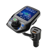 AGETUNR T43 Bluetooth Car Kit 1.8 inch tft-kleurendisplay met modus handsfree Stereo Fm-zender MP3 Speler AUX input /output