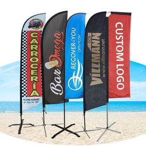 Drapeaux publicitaires d'extérieur, bannières de plage, drapeaux de plage chinois économiques, drapeaux goutte d'eau chinois - Product Image 1