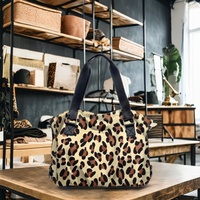 Tissu en cuir synthétique PU écologique A-0112 en similicuir imprimé léopard avec sensation douce pour sacs chaussures bagages canapé artisanat utilisation