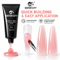 Gel UV LED de Marque Privée Haute Qualité pour Extension d'Ongles Effet Longue Durée Poly Solide Couleurs Rose Blanc Transparent Gel Acrylique