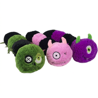 Jouet sonore interactif en peluche durable en coton, motif chenille, pour chiens et chats, compagnon de sommeil amusant et mignon