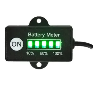 Mini 12V 24V LED Battery Indicator Gauge Meter