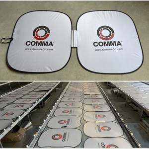 Vente en gros d'usine Pare-soleil de voiture en polyester pliable personnalisé avec logo - Product Image 4