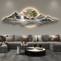 Custom Design Home Decor Led Illuminated Wall Art Canvas Home Entrance Home Decor Luxury Wall Arts 3D Led Light Painting