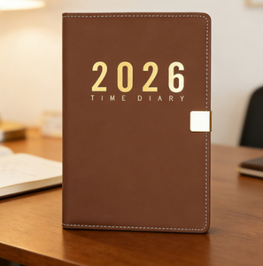 Agenda tamaño A5 con impresión de fechas diarias, semanales y mensuales, cubierta de cuero PU, agendas, diarios, cuadernos personalizados 2026 - Product Image 4