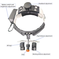 New Popular Ergonomic Dental Loupes Headgear 4X 5X 6X Ergo Magnifier Binocular Loupe with Light Wireless Electric Power Source