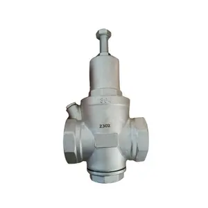 SS304 aço inoxidável rosca fêmea água pressão redutora válvula DN50 PN16