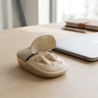 Écouteurs sans fil 2 en 1 avec étui de chargement, accessoire pour ordinateur de bureau