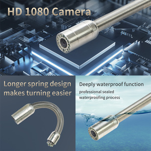 Cámara de inspección de tuberías con pantalla HD de 50m y 9 ", resistente al agua IP68 con 12 LED ajustables, DVR, 16GB, tarjeta SD, cámara de alcantarillado - Product Image 2
