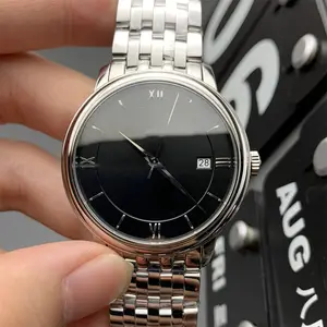 顶级品牌时尚运动男士不锈钢自动手表高端实心表带秒表男士机械手表