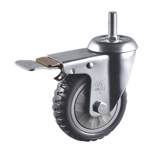 VIMA 3in/ 4in /5in TPE/<span class=keywords><strong>PVC</strong></span> PP roulettes rigides à usage moyen roues pour équipement lourd industriel roulettes à <span class=keywords><strong>plaque</strong></span> fixe roues - Product Image 6