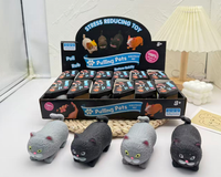 Mainan Kucing Lentur Slow Rebound Tarik Mundur Hewan TPR Fidget Gift Totoro Blok Bangunan Tanah Liat Bentuk Hewan Lentur