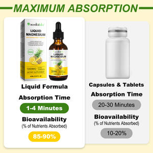 Acentiallabs High Absorption Magnesium Liquid Drops with Cellulose Fiber,<strong>Bromelain</strong>, Vitamin Liquid Magnesium Pineapple Flavor - Product Image 6