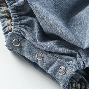 Ropa de Bebé de Alta Calidad, Mono sin Mangas, Mono de Lino con Volantes - Product Image 6