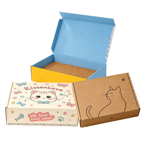 Caja de cartón plegable personalizada de Longsai Packaging para suministros de mascotas, de tres o cinco capas, de papel kraft, tipo avión, con cierre desprendible, para comida de perros y gatos. - Product Image 2