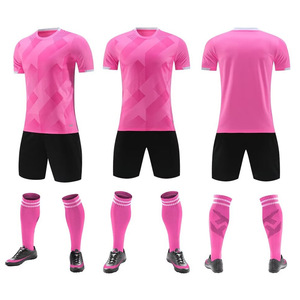Kit Completo Personalizzato di Uniformi da <span class=keywords><strong>Calcio</strong></span> con Strisce Gialle, Blu, Viola, Nere e Bianche per Giocatori di Squadre - Product Image 1