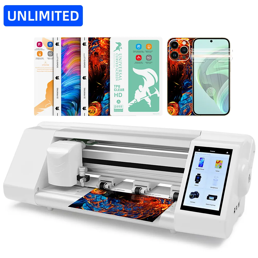 Factory Direct Tpu Hydrogel Film Cutting Plotter Back Stickers Mobile Phone Skin Cutter Screen Protector Making Machine