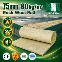 Laine de roche Africa CE écologique ignifuge 80kg/m³ 75mm en rouleau pour isolation thermique des toitures d'entrepôts industriels – Marché nigérian