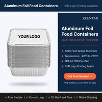 Lot de 10, 20 ou 50 Barquettes Alimentaires Jetables en Aluminium de Qualité Alimentaire, Petites Barquettes Rectangulaires en Aluminium pour Cuisson avec Couvercles