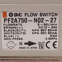 Interruptor de Flujo Digital PF2A750-N02-27, NPN, 5-50L/min, 1/4in NPT, 12-24VDC