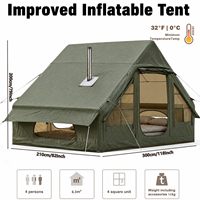 Tente Gonflable Premium Étanche Portable Détachable en Oxford pour Fêtes et Camping Quatre Saisons, Deux Pièces, Durable