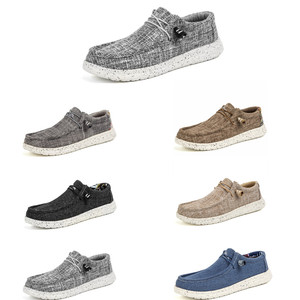 Chaussures pour hommes personnalisées en usine en gros <span class=keywords><strong>mocassins</strong></span> rembourrés semelle en mousse EVA maille respirant chaussures d'été pour hommes chaussures à la mode en toile - Product Image 2