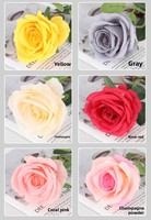 Bouquet de roses artificielles à tige unique en velours pour la Saint-Valentin, décoration d'intérieur, arrangement de roses