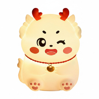 Veilleuse en silicone Dragon rechargeable, lampe de chevet tactile, veilleuse de dessin animé en silicone, lumière LED tactile pour enfants, cadeau