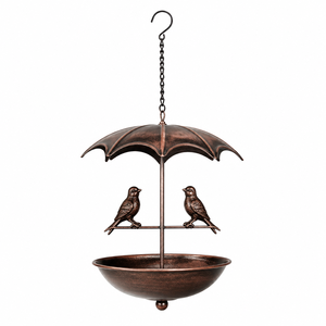 Tempat Makan Burung Gantung Oniya Vintage Berbentuk Payung, Tempat Makan Burung Liar dari Logam, Dekorasi Taman Luar Ruangan, Tempat Makan Burung untuk Halaman Belakang - Product Image 6