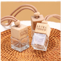 Flacon de parfum vide pour voiture, désodorisant avec bouchon en bois, suspendu, 8 ml, 10 ml, 15 ml, diffuseur de parfum, flacon de parfum