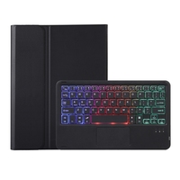 Casing Tablet kulit Keyboard nirkabel, casing Tablet kulit Keyboard nirkabel tekstur kulit domba untuk Samsung Galaxy Tab S6 Lite