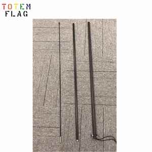 Mástil de Bandera de Aluminio y Fibra de Vidrio Negro de Alta Calidad de 9.2 Pies con Punta Flexible para Banderas de Pluma/Lágrima - Product Image 1