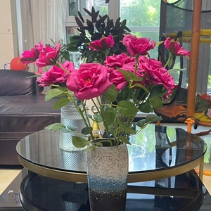 Alta calidad 3 cabezas Artificial Real Touch Lisianthus <span class=keywords><strong>Eustoma</strong></span> Real Touch flores látex para decoración Interior y Exterior - Product Image 3